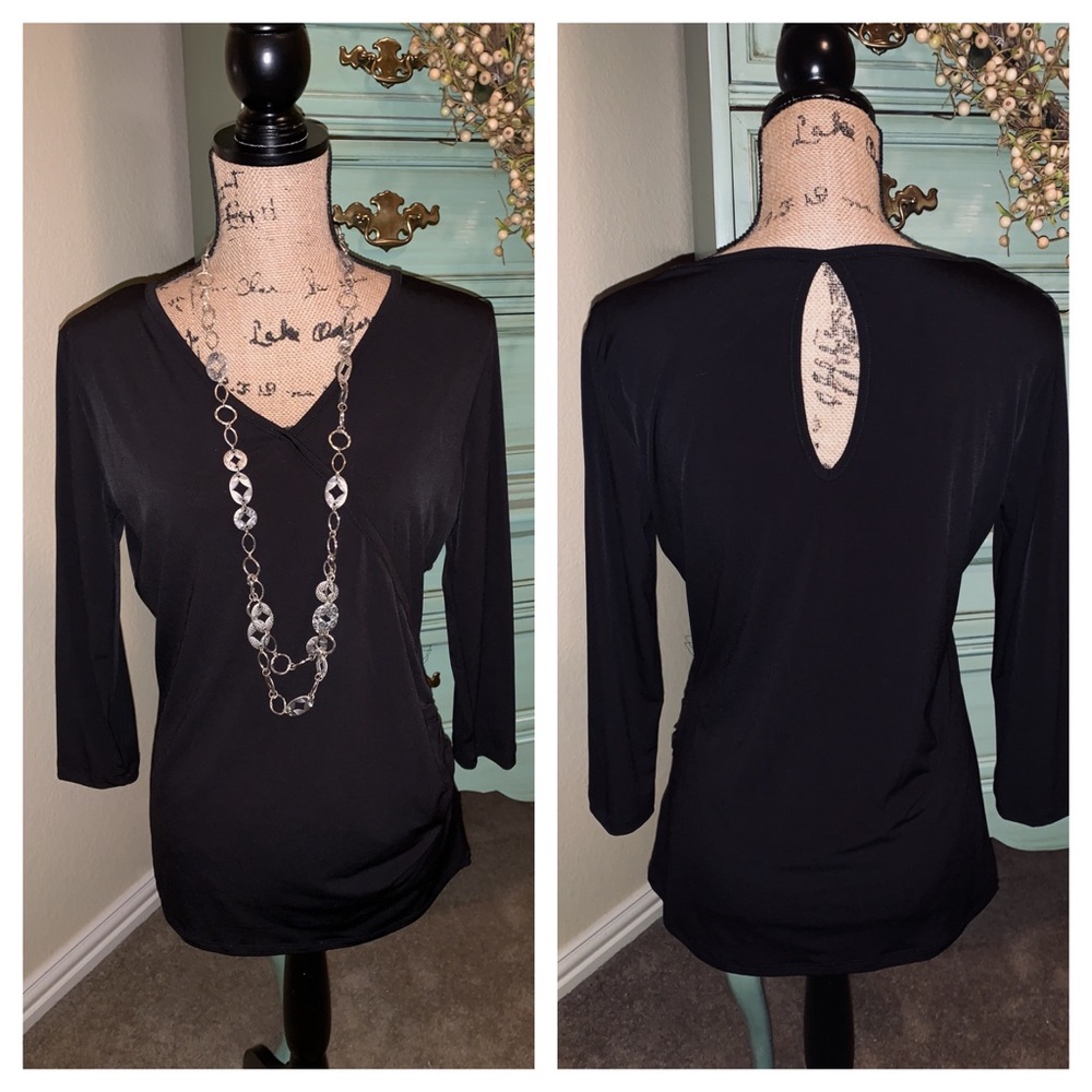 🌺VENINI TOP WITH SHIRRED WAIST